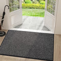 Mibao Front Door Mat, Dirt Trapper Welcome Mat for Outdoor Indoor, Non-Slip Waterproof Doormat, Durable Machine Washable Low Profile Entry Rug for Back Door Outside Patio Porch, 48" x 36", Grey-Ruum Studio Home