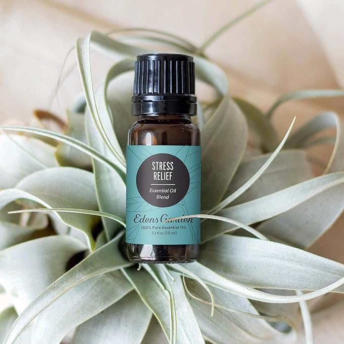 Edens Garden Stress Relief Essential Oil Blend- 100% Pure Premium Grade, Undiluted, Natural, Therapeutic, Aromatherapy, The Best for Diffusing, Skin, Candle, Humidifiers 10 ml (.33 fl oz)-Ruum Studio Home