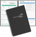 Wellness Planner & Fitness Log - Daily Diet & Health Journal with Weight Loss, Wellness Journal Notebook for Tracking Fitness, Sleep, Nutrition, Meal, Habits, A5(5.8 x 8.6 inch) (Black Silvery)-Ruum Studio Home
