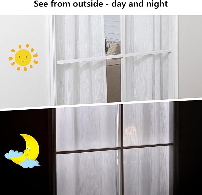 MYSKY HOME Extra Long Curtains for Living Room, Soft Cotton Fabric Boho Window Curtain Drapes for Sliding Glass Door Light Filtering Semi Sheer Backdrop Panels, 100 x 108 Inches, Natural, 1 Pieces-Ruum Studio Home