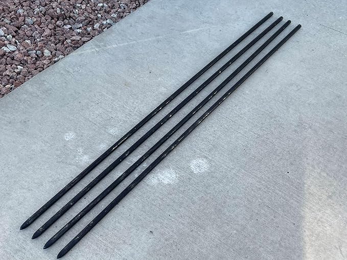 Sandbaggy Round Steel Concrete Form Stakes with Nail Holes - Rust Resistant Coating - Removable, Reusable (5, 3/4 in X 60 in)-Ruum Studio Home