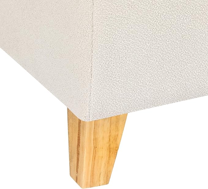 Joveco Storage Ottoman Bench, 51" Rectangle Long Bench, for Bedroom, End Foot of Bed, Living Room, Entryway, Beige-Ruum Studio Home