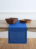 Solino Home Linen Royal Blue Table Runner 156 Inches Long - 100% Pure Linen Extra Long Table Runner 14 x 156 Inch - Classic Hemstitch-Ruum Studio Home
