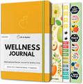 Life & Apples Wellness Journal Planner – Food Log, Fitness Tracker, Habit Tracker, Weight Loss Journal for Diet Tracking and Health Goals, Undated, Size A5 Yellow-Ruum Studio Home