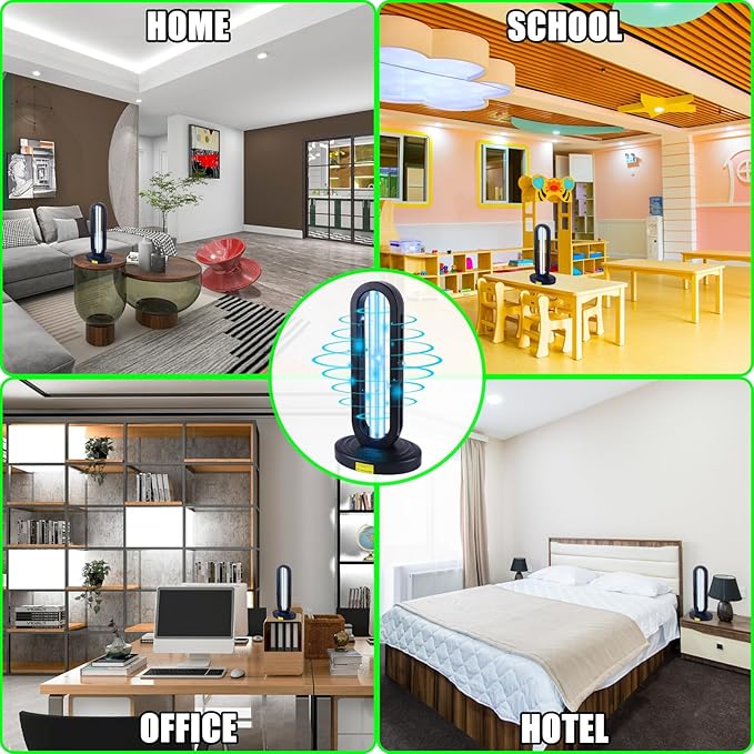 UV Light Sanitizer with Ozone,Ultraviolet Light Sanitizer for Room,UVO Lamp with Remote Control,Home Disinfection Device,15/30/60 Minutes Timer-Ruum Studio Home