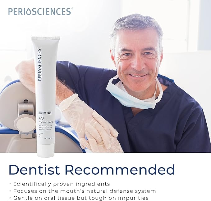 PerioSciences AO ProToothpaste Hydrating with Nano Hydroxyapatite 3 fl oz / 90ml - Pack of 2-Ruum Studio Home