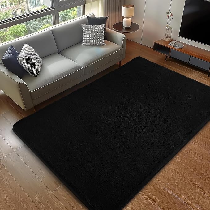 Sour Lemon 5x7 Area Rugs for Living Room, Soft Large Area Rug Fluffy Rugs for Bedroom，Machine Washable Area Rug Non Slip Carpet Rug for Living Room Playroom Kids Room Home Decor-Ruum Studio Home