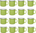 Set of 16 Ceramic Campfire Mugs – 15 Oz, Lime – Coffee & Tea Cups for Home, Work, Travel, Camping – Customizable, Great for DIY, Events, Companies-Ruum Studio Home
