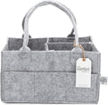 Parker Baby Diaper Caddy - Nursery Storage Bin and Car Organizer for Diapers and Baby Wipes - Gray, Regular-Ruum Studio Home