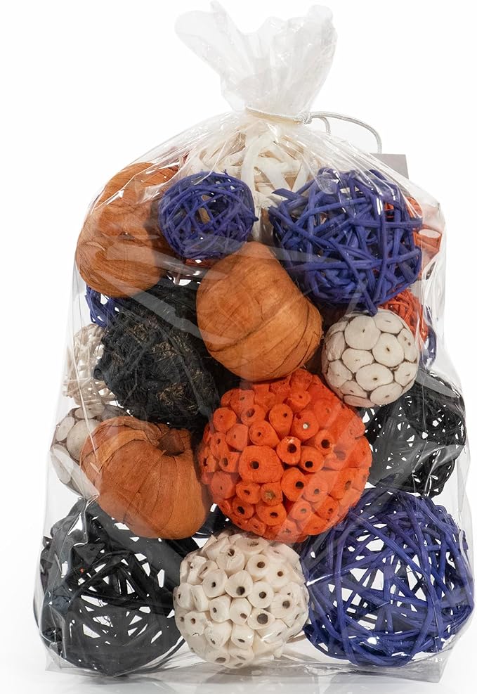 ANDALUCA Decorative Balls Halloween Bowl Filler Home Decor (Purple Orange)-Ruum Studio Home