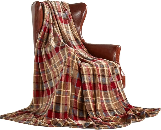 MERRYLIFE Throw Blanket Plaid| Ultra-Plush Soft Colorful Oversized | Decorative Couch Travel Blanket | King Size(90" 102", Love Urban)-Ruum Studio Home