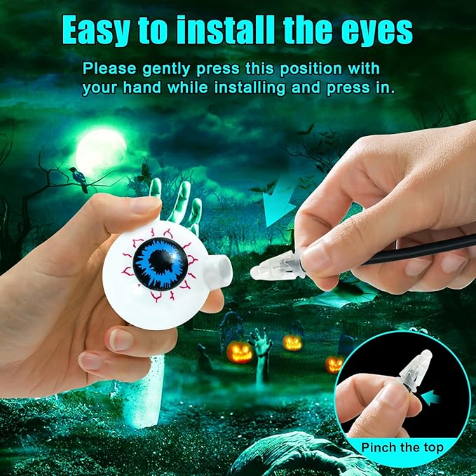 Solar Garden Lights Outdoor, Swaying Light Waterproof Solar Lights Outdoor for Yard Pathway Patio, Swaying Lawn Decor as Gardening Gifts for Women Holiday (Green, 4 Pack Halloween Decor)-Ruum Studio Home