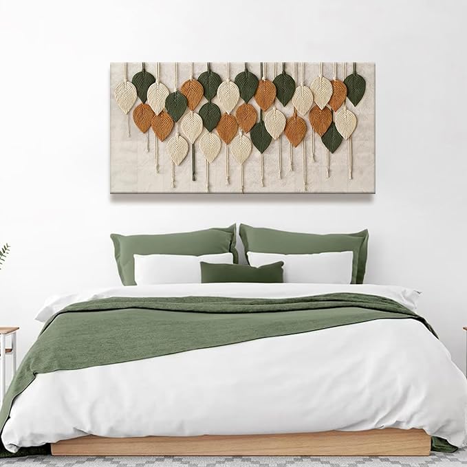 Tsomzxng Boho Wall Art Modern Wall Art Print Paintings Bohemian Feather Multicolor Canvas Wall Art Decor For Apartment Dorm Living Room Bedroom Nursery Backdrop Home Wall Decor 20"X 40"-Ruum Studio Home
