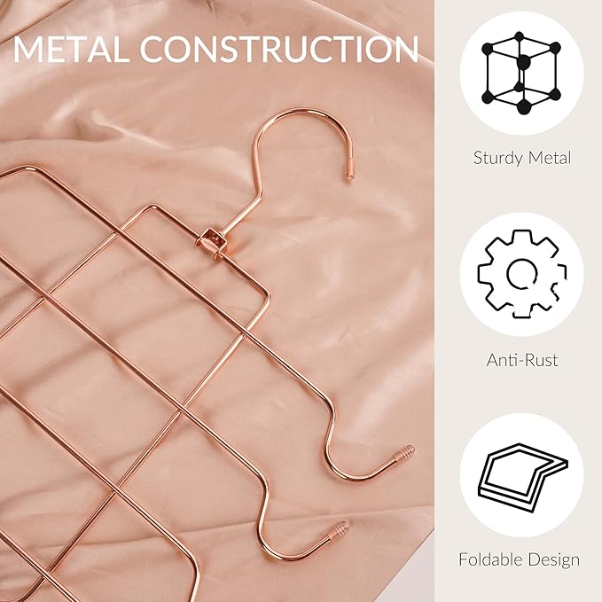 ZEDODIER 3 Pack Tank Top Hanger, Space Saving Bra Hangers, Non-Slip Hanging Sport Bras Holder, Closet Organizers and Storage for Camisoles Tank Tops Bras Ties Swimsuits Strappy Dress, Rose Gold-Ruum Studio Home