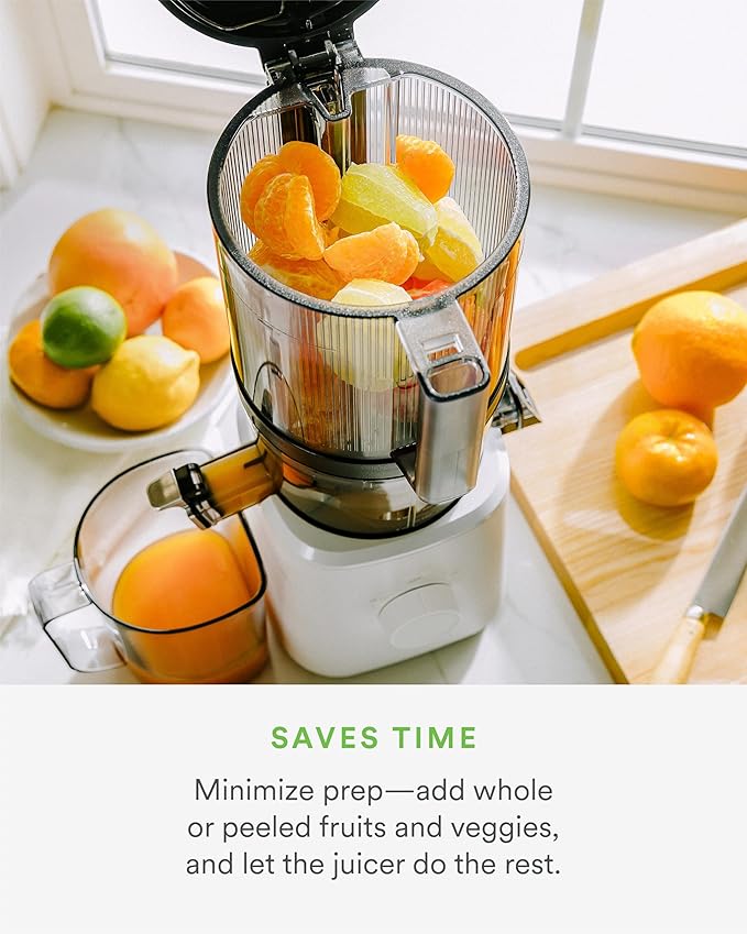 Nama J2 Cold Press Juicer – Self Feeding for Hands-Free Operation with Wide Mouth Hopper for Whole Recipe Loading, Zero Waste Masticating Juicer For More Juice, Less Pulp – Easy Cleanup & Assembly-Ruum Studio Home