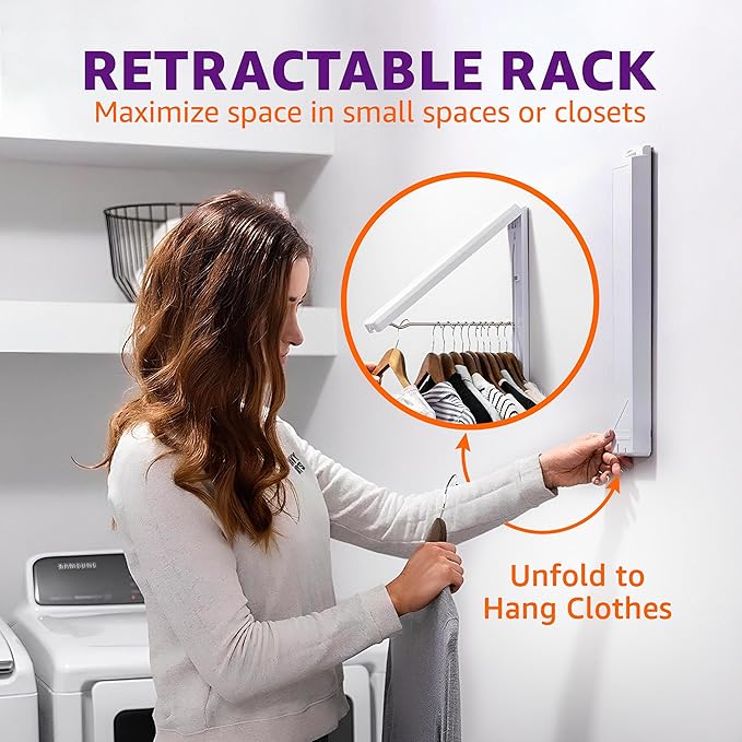 InstaHanger - The Original Collapsible Clothes Storage and Drying Rack-Ruum Studio Home