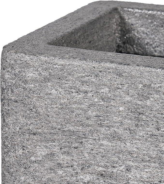 24 Inch Rectangular Concrete Planter,Durable All-Weather Use with Drainage Holes,Large Rectangular Planter for Outdoor Indoor Plants-Ruum Studio Home