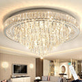 Modern Chandeliers for Living Room Crystal Ceiling Light Fixture LED Dimmable Lamp with Remote Pendant Lighting Flush Mount Ceiling Lighting for Dining Room Bedrooms-Ruum Studio Home