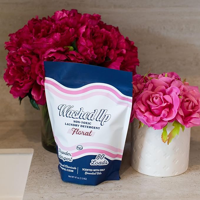 Floral Laundry Detergent Powder | Only 100% Pure Essential Oils | Safe for Sensitive Groups | Powerful Clean | Plant & Mineral-Based | Made in USA-Ruum Studio Home