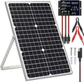 SOLPERK Solar Panel Kit 30W 12V, Solar Battery Trickle Charger Maintainer + Upgrade Waterproof Controller + Adjustable Mount Bracket for Boat Car RV Motorcycle Marine Automotive-Ruum Studio Home