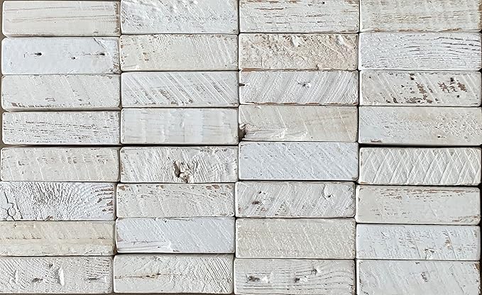 Urban Legacy Reclaimed Barnwood Planks | Floating Shelves for Wall w/Flush Mount Shelf Bracket Set Included | Set of 2 (White Wash, 36" x 7"x 2")-Ruum Studio Home