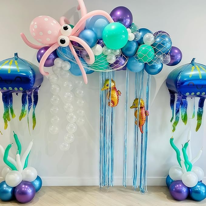 Clear Quick Link Balloons, 100PCS 6 Inch Small Bubble Linking Balloons for Making Balloon Wall Heart Arch, Tails Balloon for Wedding Birthday Baby Shower Engagement Graduation Party Decorations-Ruum Studio Home