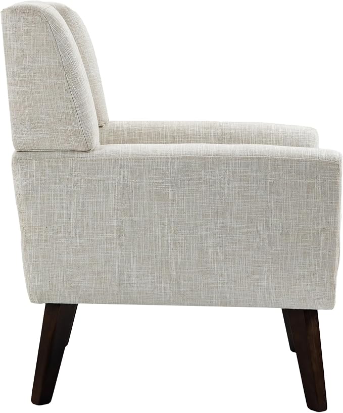 UIXE Accent Chair Modern Upholstered Armchair, Comfy Living Room Arm Chairs Mid Century Single Sofa Reading Side Seat for Bedroom, Home Office - Beige-Ruum Studio Home