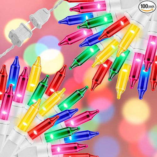 100LIGHTS Multi Easter Mini String Lights，Connectors Christmas Decorative Lights 19.6 UL Certified Waterproof for Easter Home Garden Holiday Christmas Tree Party Patio Wedding-Ruum Studio Home
