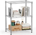 450 lbs Wire Storage Shelving 3-Tier Utility Shelving Unit Steel Organizer Wire Rack for Home,Kitchen,Office,Chrome(11.8" D x 17.7" W x 26.4" H)-Ruum Studio Home