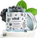 Vital Toothpaste Tabs with Nano-Hydroxyapatite | Naturally Whitens + Remineralizes Teeth | Fluoride & Plastic Free | Combats Sensitivity | Travel & Eco Friendly | Charcoal Mint | 248 Tablets (4 Month)-Ruum Studio Home