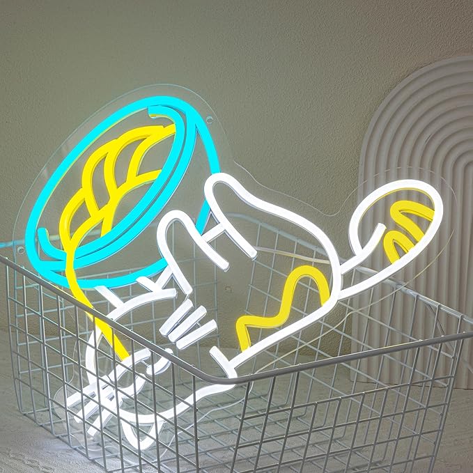 Ramen Cat Neon Sign for Wall Decor Cat Neon Light Ramen Neon Signs Colorful LED Neon Light Cat Noodle LED Neon Sign for Bedroom Kids Room Restaurant Kitchen Pet Store Deocration-Ruum Studio Home