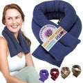 SunnyBay Microwave Heating Pad, Microwavable Heated Neck and Shoulder Wrap, Soothing Weighted Moist Heat or Ice Pack with Flaxseed and Lavender, FSA HSA Eligible, 26x5 Inches, 2.5 lbs, Navy Blue-Ruum Studio Home