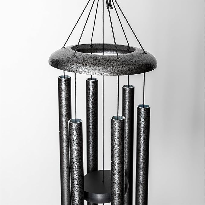 Corinthian Bells by Wind River - 30 inch Silver Vein Wind Chime for Patio, Backyard, Garden, and Outdoor Decor (Aluminum Chime) Made in The USA-Ruum Studio Home