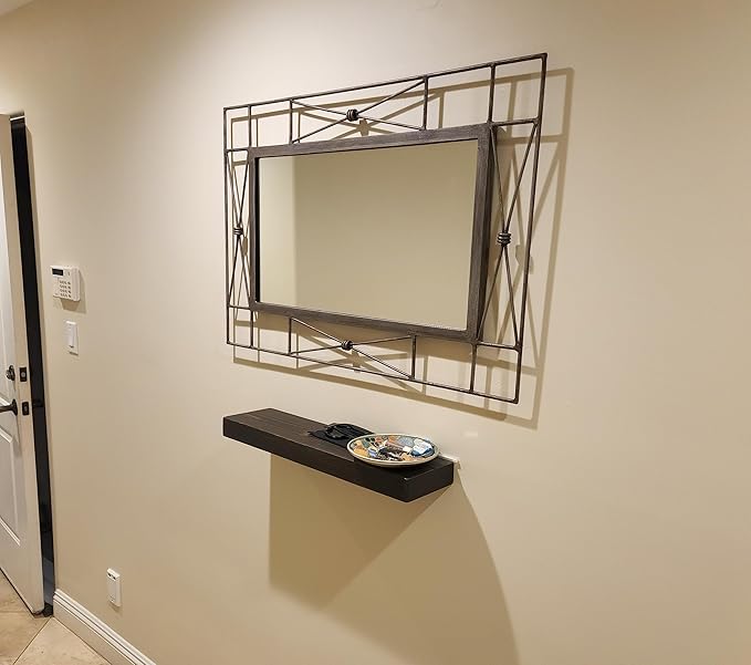 joelsantiques 24 Inch Wooden Floating Shelves for Wall - 24x8x2 in - Made of Natural Wood - Heavy Duty Rustic Wall Shelves for Bedroom - Perfect for Living Room, Kitchen - Mocha-Ruum Studio Home