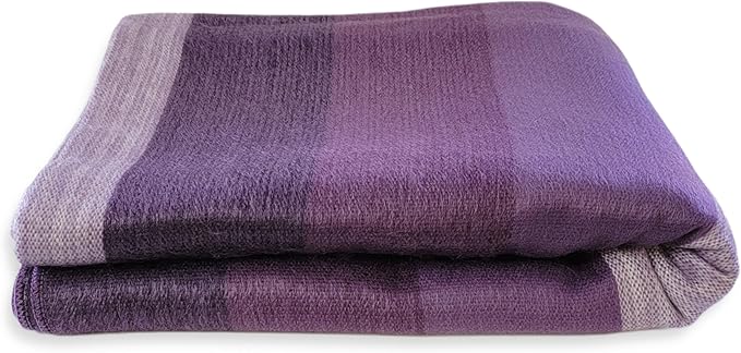 LATITUDE ZERO, Alpaca Wool Throw Blanket | Warm, Ultra-Soft, Breathable, Non-Itchy Blanket-Throw | Hypoallergenic and Beautiful Fabric (Purple)-Ruum Studio Home