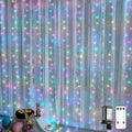 JMEXSUSS 300LED Easter Decorations Curtain Lights with Remote, 9.8x9.8ft Easter Sting Lights Plug in for Bedroom Wall Window Party Backdrop Porch Patio Garden Yard Indoor Outdoor Decor-Ruum Studio Home