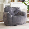 Hobestluk Bean Bag Chair for Adult Small Bean Bag Chairs with Arms Furry Beanbag Chair with Foam Filler Stuffed Bean Bag Sofa for Reading in Bedroom Living Room and Dorms(Grey)-Ruum Studio Home