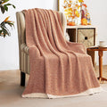 MIULEE Fall Burnt Orange Super Soft Throw Blanket for Couch, Cozy Fluffy Warm Throws Knit Blankets for Sofa, Bed, Chair, Living Room, Camping, Picnic, 50 x 60 inch-Ruum Studio Home