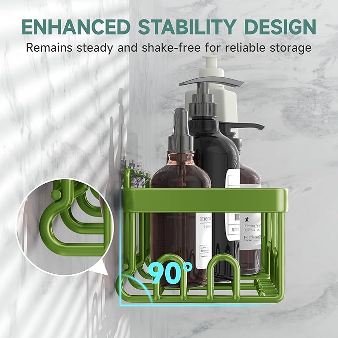 Veken Rustproof & Waterproof Shower Caddy 6-Pack, No Drilling Adhesive Shelves Rack with Soap Holder, Large Capacity Bathroom Organizers and Storage, Wall-Mounted Kitchen & Home Decor-Ruum Studio Home