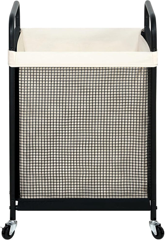 STO STO Laundry Hamper, 90L Rolling Laundry Sorter Cart with Removable and Washable Liner Bag, Rolling Clothes Hamper with Metal Handle for Laundry Room and Bedroom-Ruum Studio Home