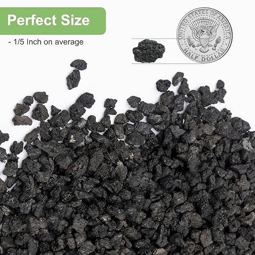 5 lbs Pebbles for Indoor Plants, Succulent, Cactus, 1/5 Inch Small Lava Rock for Plants Drainage, Natural Horticultural Volcanic Rock, Top-Dressing-Ruum Studio Home