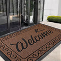 Yimobra Welcome Mat, Heavy Duty Sturdy Door Mats for Home Entrance Outdoor Indoor, Front Doormat for Outside Patio Floor Entry Porch Garage Office, Waterproof, Low Profile, 47 x 24, Maroon-Ruum Studio Home