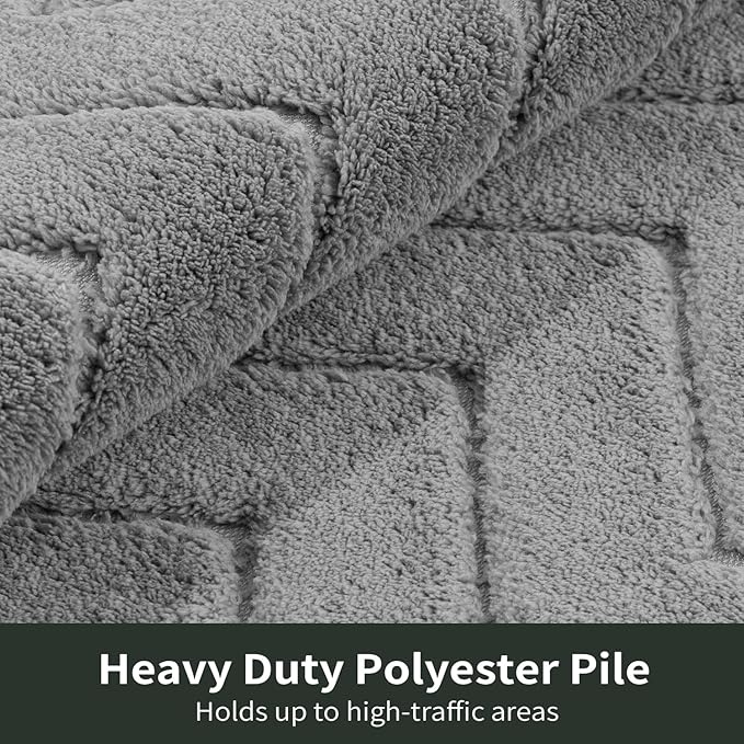 Stiio Front Door Mat Indoor Outdoor Entrance, Absorbent Muddy Dirt Resist Doormat, Low Profile Washable Fade Resistant Entryway Mat for Entry Patio Porch, 24x35.5 Inches Grey-Ruum Studio Home