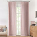 Vision Home Pink Full Blackout Curtains Pinch Pleated Room Darkening Window Panels 120 inch for Girls Bedroom Living Room Thermal Insulated Pinch Pleat Pink Drapes with Hooks Back Tab 40" Wx120 Lx2-Ruum Studio Home