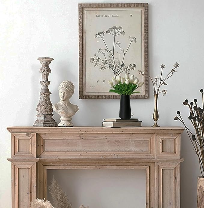 Mandy's Artificial Tulips 60 Stems White PU Faux Flowers for Wedding Home Decor 13.5 Inch-Ruum Studio Home