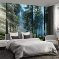 Forest Landscape Wall murals Woodland Tree Peel and Stick Wallpaper for Bedroom Living Room - 85"x118"-Ruum Studio Home