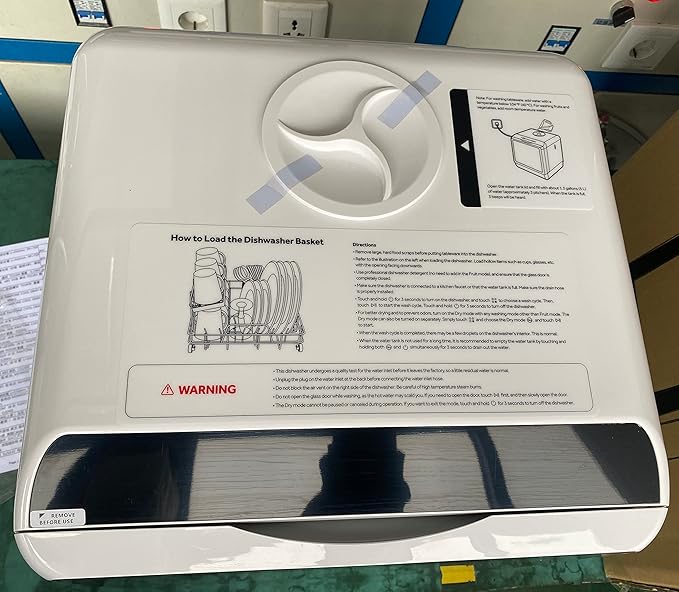 HAVA Countertop Dishwasher, 6 Programs Portable Dishwashers with 5L Built-in Water Tank, No Hookup Needed, Baby Care & Air-Drying Function for Apartments and RVs-Ruum Studio Home