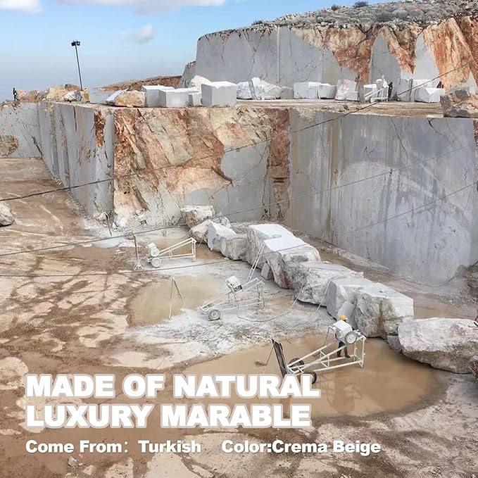 Marble Book Ends Decorative, Unique Bookends for Shelves, Bookends to Hold Heavy Books, Durable Book Holder Stopper for Home Office Desk Bookshelf Decoration, Turkey Natural Marble, Set of 2-Ruum Studio Home