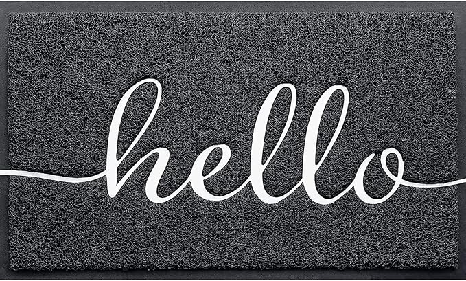 Door Mat, Durable Welcome Mat Low Profile Floor Mat Front Doormat Non Slip Mats Entrance Rectangular Easy to Clean Doormat, for Entryway, Patio, High Traffic Areas (36"x24",Black)-Ruum Studio Home