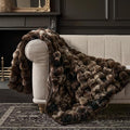 EVERGRACE Ultra Soft Luxury Fluffy Ridgeline Faux Rabbit Fur Throw Blanket, Thick Warm Bubble Throw for Bed, Cozy Plush Reversible Blankets for Couch, Chair, Sofa, Mocha Brown, 60x80 Inches, 870 GSM-Ruum Studio Home